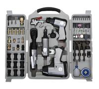 EBERTH Kit d'outils pneumatiques 71 pièces avec clé à chocs 1/2", clé à cliquet 3/8", marteau burineur 150mm et meuleuse droite 6mm, outil pneumatique avec raccord d'air comprimé 1/4" et accessoires