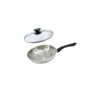Set poêle 24 cm en inox et couvercle verre Fackelmann Geneva