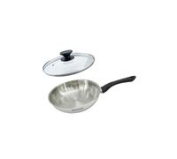 Set poêle 24 cm en inox et couvercle verre Geneva Fackelmann