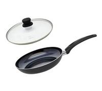 Set Poêle 28 cm céramique sans PFAS et couvercle Elo Prima Cucina Transparent,Noir