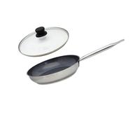 Set Poêle 28 cm céramique sans PFAS et couvercle Profi Therm Platinum Elo