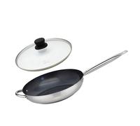 Set Poêle de cuisson avec revêtement céramique sans PFAS et couvercle de cuisson en verre 32 cm Profi Therm Platinum Elo Elo