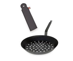 Set poêle à marrons pour cuisson sur braises 28 cm et manchon de protection