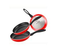 Set Poêles à Frire Induction 20-24-28 cm Aluminium Forgé Antiadhésif sans PFOA,, Maxima, , Rouge