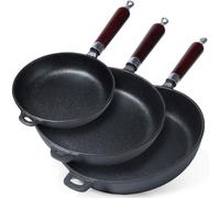 Set Poêles Fonte CAST LINE 20/24/28cm 3pcs Cuisine Induction