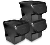 Set poêles granit avec couvercles BLACK&WOOD 20/24/28 cm 3 pcs antiadhésif