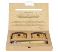 Cristel Lot de 1 poignée et 2 poignées latérales - Castelline - Amovible - Olive Wood. Argenté SPPLCXBO