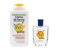 Set Pokemon Corine de Farme - Eau de Toilette et Gel Douche 3en1 | Equipement du Parfait Dresseur - Ingredients Naturels - Fabrique en France - Des 3 Ans