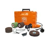 FEIN set inox polisseuse 230 1200 w - wpo14-25e set - 72214950010, Noir, Orange, WPO 14-25 E - Edelstahl-Start-Set