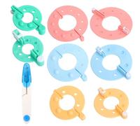 Set Pom Pom Maker 9 Pièces avec Ciseaux Pom Pom Kit avec 4 Tailles pour Pompons en Laine Outil DIY pour Tricot Accessoires de Couture et Décoration Artisanale