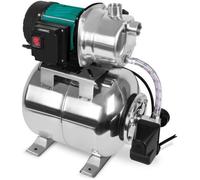 Set Pompe hydrophore 1000W avec pressostat - 3500l-h - Réservoir 19L en acier inoxydable - boitier de la pompe en acier inoxydable
