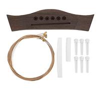 Set Pont De Guitare, Sillet Et Chevalet En Os Bovin, Jeu De Cordes Acier Revêtu - Matériaux Naturels, Précision Professionnelle, Réparation Pour Guitare Acoustique