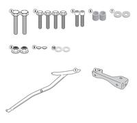 Set Porte-Bagages GIVI 1137fz pour Coffre Monokey / Case Honda CB650f,CBr650f