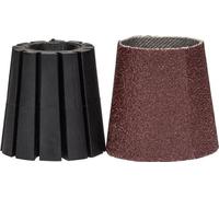 Set porte-manchon et manchon abrasif Bosch - (Accessoire pour Texoro, Grain 80, Largeur 30mm, Conique)