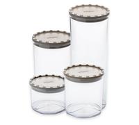 Set Pots Aliments Plastique Recy ouvercles Colorés Fermoir Hermétique