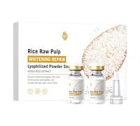 Set Poudre Lyophilisée De Riz Brut De Haute Qualité Pour Peau Lumineuse, Pulpe De Riz Naturelle Pure Et Liofilisée, Soin Apaisant Et Nourrissant, Affine La Texture Cutanée Pour Une Sensation Douce