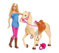 Set Poupée Mattel BARBIE avec Cheval et Accessoires, 2019, Multicolore
