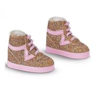Set pour corolle - Baskets Montantes Rose et Paillettes Rose 33 cm pour Poupee Les chéries - Coffret Chaussures + Carte - Accessoires