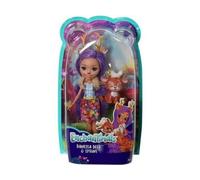 Set pour enchantimals Poupee Sprint avec danessa Deer la biche - Figurine 15 cm avec Animal -Set nouveauté Mini-Poupee + Carte Tigre