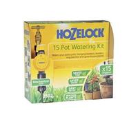 HOZELOCK - Kit d'Arrosage Goutte-à-Goutte pour 15 Pots : Système Complet avec Minuteur Mécanique Intégré, Idéal pour Plantes en Pot, Arrosage Précis et Économe en Eau [2802 0000]
