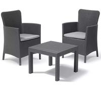 Set pour Jardin KETER Balcony Salvador Avec Deux Fauteuils Et Table Anthracite