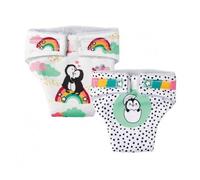 Set pour poupée 2 Couches en Tissu Pingouin avec Fermeture Velcro pour Poupon - Taille 35-45 cm - Accessoire de Jeu - Jouet Fille