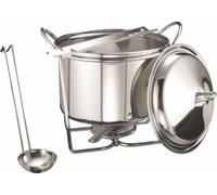 Set pour punch à la pince à feu - 5 pièces - Pot en acier inoxydable pour punch à la pince à feu