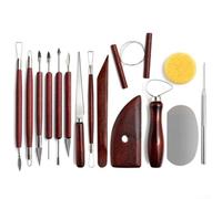 Set pour sculpture Poterie 15pcs pour Débutants Set pour sculpture | 15 outils variés, pour bois lisse et métal , idéal pour sculpture et modelage, taille 7.5-21cm