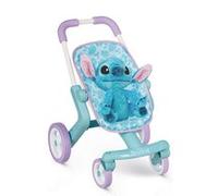 Smoby - Stitch - Poussette + Peluche - Poignée Ergonomique - Roues Avant Orientables et Multidirectionnelles - A Partir de 18 Mois - Fabrication Espagnole