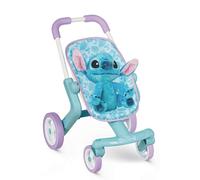 Smoby Poussette Stitch avec peluche – Poignée ergonomique, roues orientables – Dès 18 mois