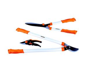 Set premium 3 sécateurs de jardin - à main, branches, haies FUXTEC FX-SPS3 ciseaux de jardin manuel, élagueur pour branches, taille-haie manuel pour mettre vos haies en forme