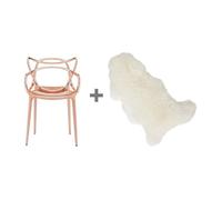 Set promo chaise Masters Metallic + peau WxHxD 53.5x83x55cm