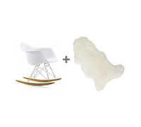 Set promo - Fauteuil à bascule RAR + peau chromed base/ golden maple