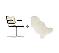 Set promo S 64 V fauteuil + peau cane/frame chromed
