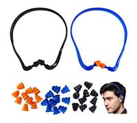 Set Protections Auditives à Arceau, Bouchons d’Oreilles Ajustables pour Dormir et Travailler, Protection Auditive Anti Bruit à Utilisation Confortable, Comprend 15 Paires de Têtes Remplaçables