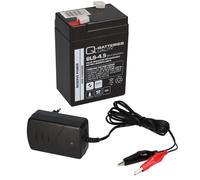 Set Q-Batteries BL 6-0,6 Chargeur + Batterie Au Plomb 6LS-4.5 6V 4,5Ah AGM