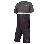 Set (Radtrikot + Radhose) ENDURA Singletrack Core II Set (2 Teile), für noir