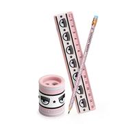 Set règle + taille-crayon + clair Ferragni x Pigna 023215400 Rose