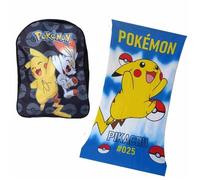 SET RENTRÉE SCOLAIRE 2024 1 SAC A DOS +1 SERVIETTE POKEMON PIKACHU(piscine ,sport,pleine air pic nique goûter)