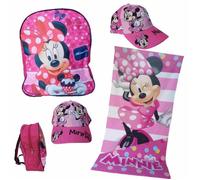 SET RENTRÉE SCOLAIRE 2024 MINNIE 1 SAC +1 SERVIETTE +1 CASQUETTE (piscine ,sport,pleine air pic nique goûter)