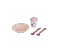 Set Repas 4 Pièces Bébé "Forêt Magique" Rose