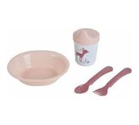 Set Repas 4 Pièces Bébé "Forêt Magique" Rose Rose
