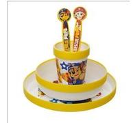 Set repas 5 pièces ThermoBaby Pat'Patrouille dès 10 mois jaune - assiette bol gobelet couverts micro-ondes Jaune