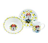 Set repas en céramique (assiette, bol, tasse) dans une boîte cadeau 3 pièces Minnie Sunshine