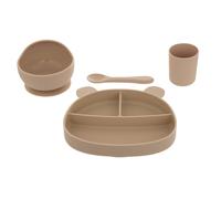 Set repas enfant 4 pièces en silicone Ours