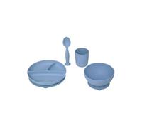 Set Repas Enfant "Silicone" 17cm Bleu