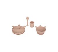 - Set Repas Enfant "Silicone" 17cm Rose
