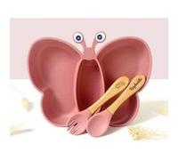 Set repas et couvert Papillon pour enfant Rose Rose G