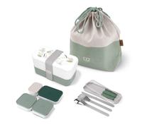 Set repas lunch box rectangle 1l leaves