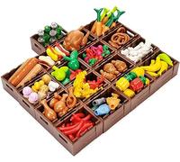 Set Repas sur Le thème avec présentoir vitrine Compatible avec Les Figurines Lego